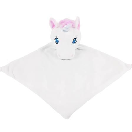 Unicorn Cuddle Blankie White